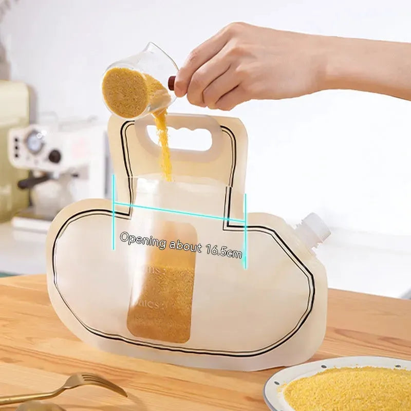 Grain Storage Bag Large Diameter Good Sealing Save Space Food Grade PE Material Rice Wheat Beans Household Kitchen Storage Tools Kitchen Gadgets - Bellarte Enchanté Grain Storage Bag Large Diameter Good Sealing Save Space Food Grade PE Material Rice Wheat Beans Household Kitchen Storage Tools Kitchen Gadgets